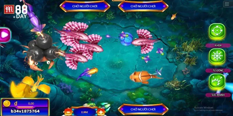 Không khó để người chơi tham gia vào bàn cược Jackpot Fishing tại M88. 