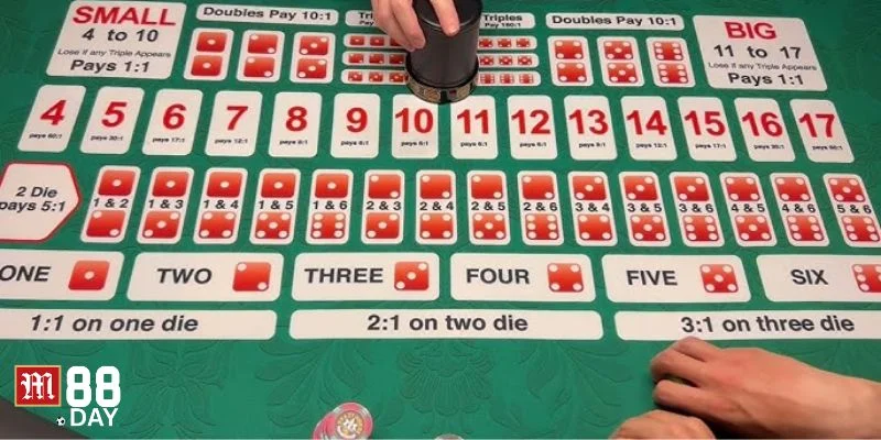Có nhiều cách đặt cược trong ván chơi Sicbo tại M88.
